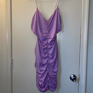 Almost Famous dress; purple; size L; chain straps